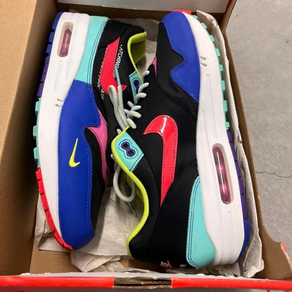 Nike Air Max 1 BLACK/LASER CRIMSON NOIR/CRAMOISI LASER